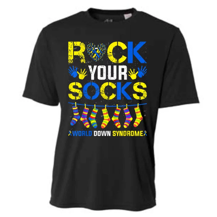 Rock Your Socks World Down Syndrome Cooling Performance Crew T-Shirt