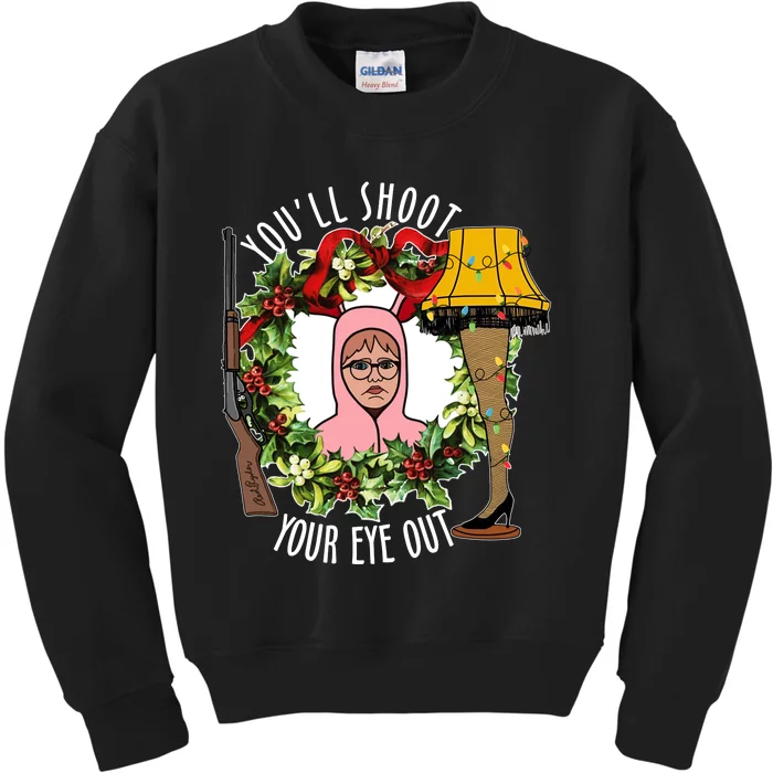 Ralphie Youll Shoot Your Eye Out Christmas Funny Holiday Kids Sweatshirt