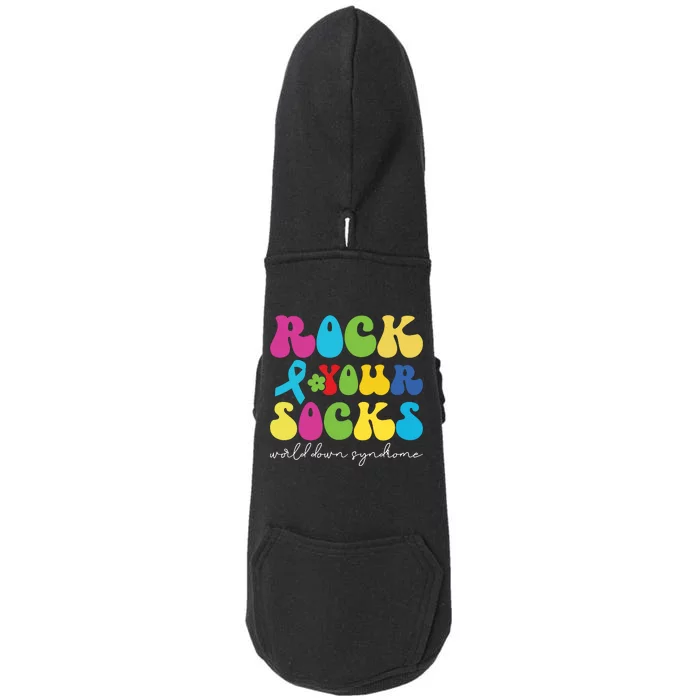 Rock Your Socks Down Syndrome Socks Women Doggie 3-End Fleece Hoodie