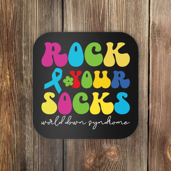 Rock Your Socks Down Syndrome Socks Women Coaster