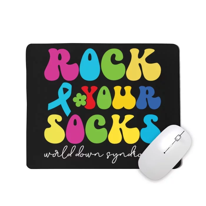 Rock Your Socks Down Syndrome Socks Women Mousepad