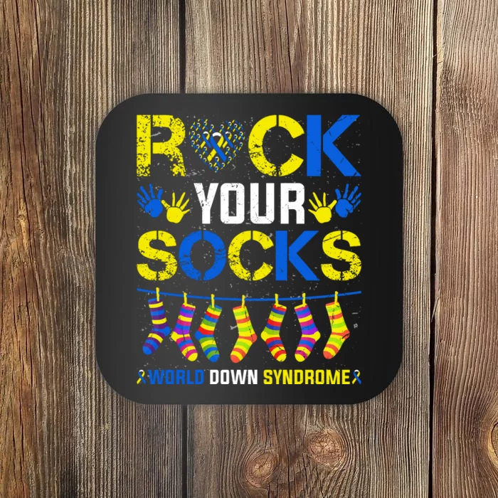 Rock Your Socks Down Syndrome Socks Women Coaster