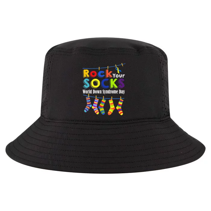 Rock Your Socks Cute 3 21 Trisomy 21 World Down Syndrome Day Cool Comfort Performance Bucket Hat