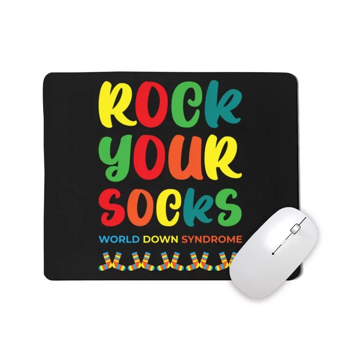 Rock Your Socks Down Syndrome Socks Women Mousepad