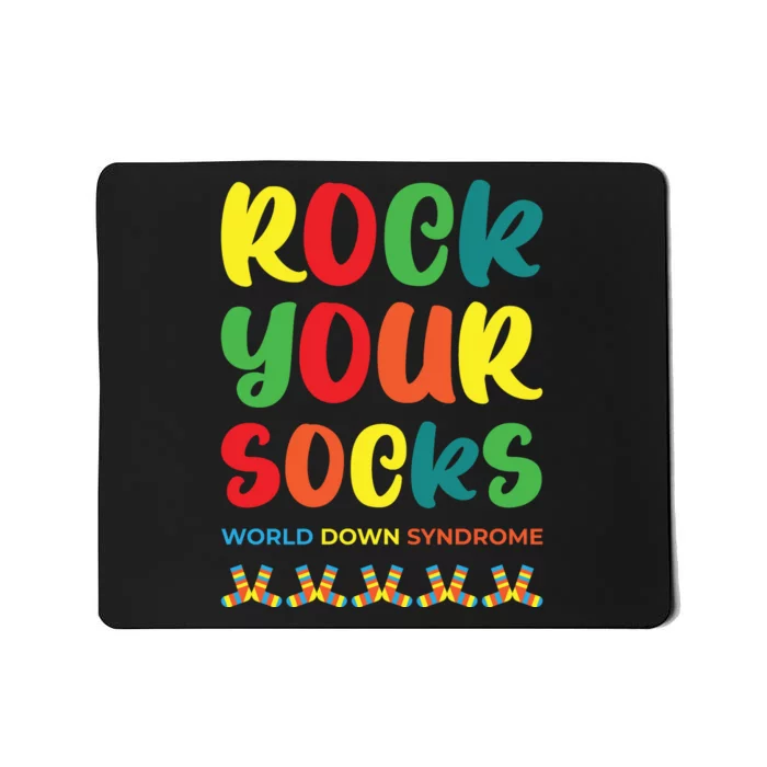 Rock Your Socks Down Syndrome Socks Women Mousepad