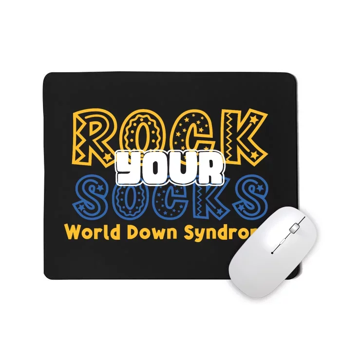 Rock Your Socks Down Syndrome Socks Women Mousepad