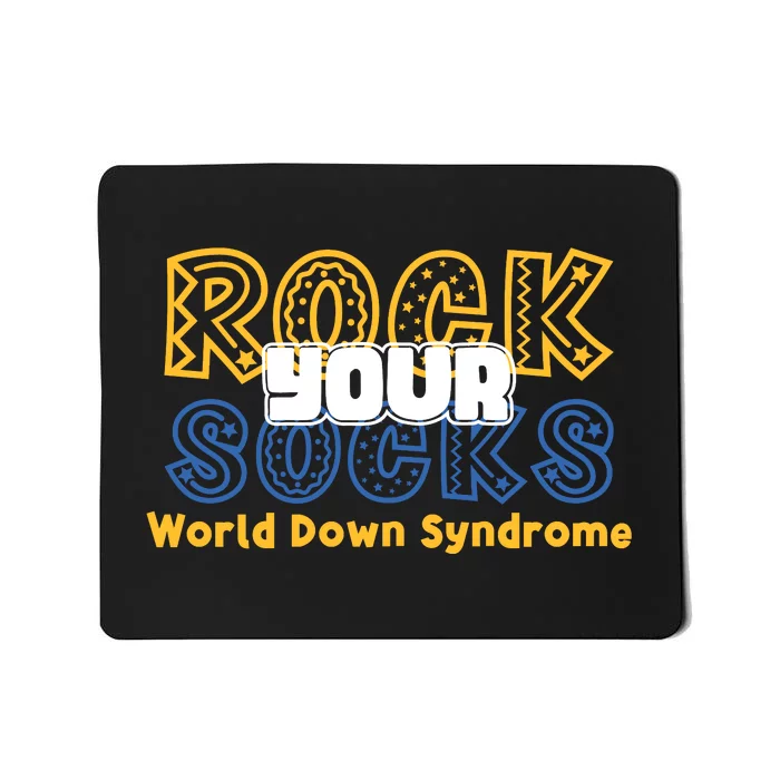 Rock Your Socks Down Syndrome Socks Women Mousepad