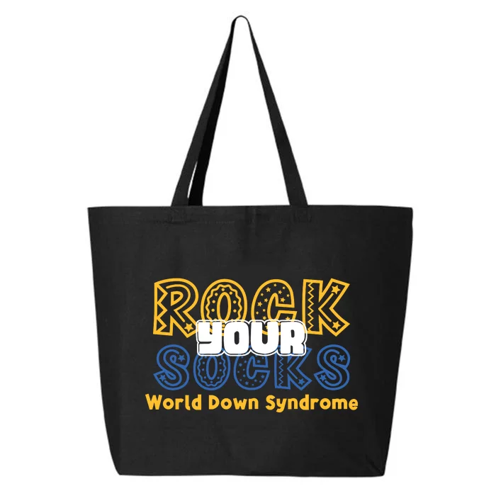 Rock Your Socks Down Syndrome Socks Women 25L Jumbo Tote