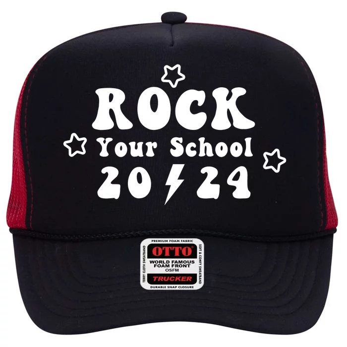 Rock Your School 2024 High Crown Mesh Trucker Hat