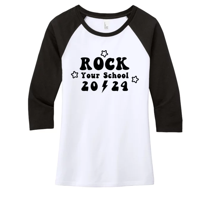 Rock Your School 2024 Women's Tri-Blend 3/4-Sleeve Raglan Shirt