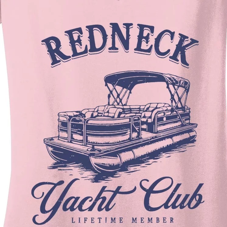 Redneck Yacht Social Club Party In Slow Motion Women's V-Neck T-Shirt