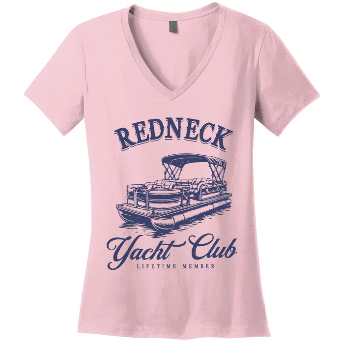 Redneck Yacht Social Club Party In Slow Motion Women's V-Neck T-Shirt