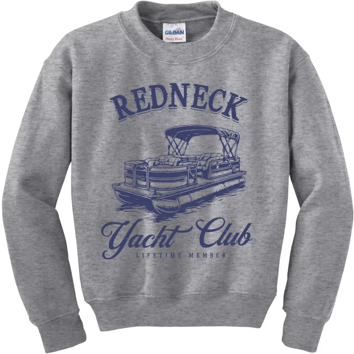 Redneck Yacht Social Club Party In Slow Motion Kids Sweatshirt