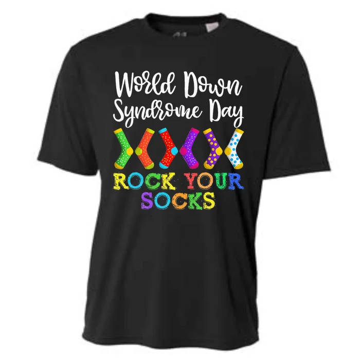 Rock Your Socks World Down Syndrome Awareness Day Cooling Performance Crew T-Shirt