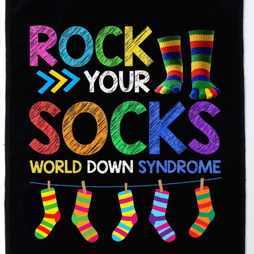 Rock Your Socks World Down Syndrome Day Trisomy 21 Platinum Collection Golf Towel