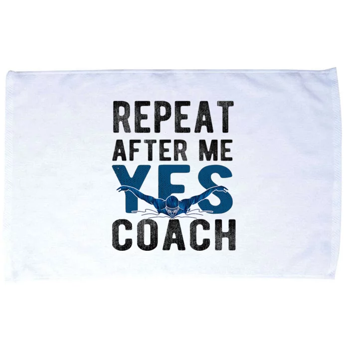 Repeat Yes Swim Coach Swimming Coach Microfiber Hand Towel