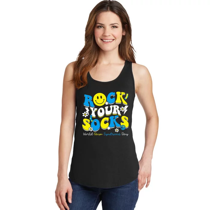 Rock Your Socks World Down Syndrome Awareness Day Ladies Essential Tank