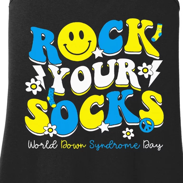 Rock Your Socks World Down Syndrome Awareness Day Ladies Essential Tank