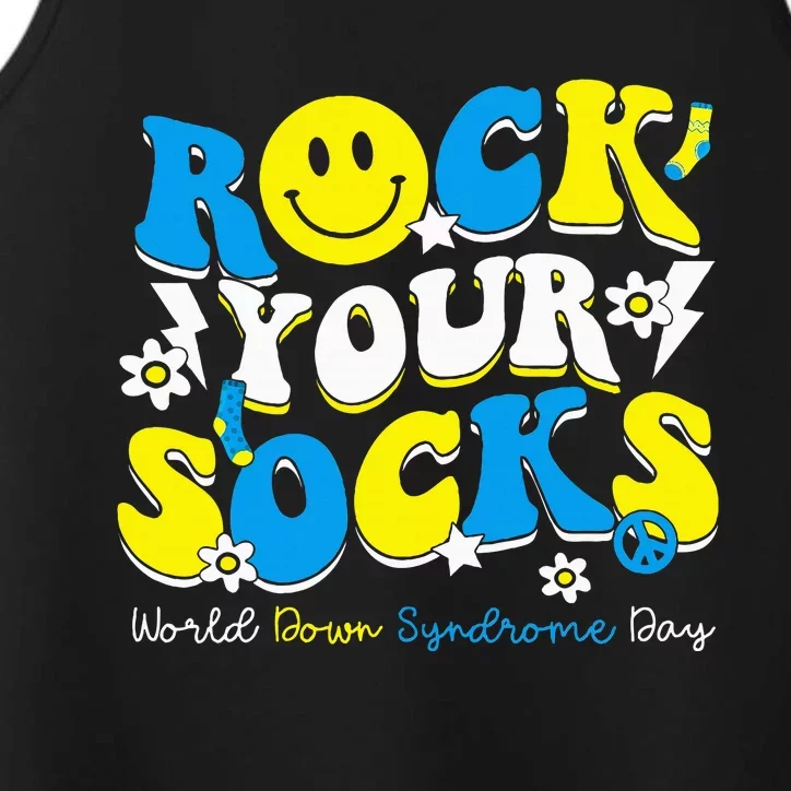 Rock Your Socks World Down Syndrome Awareness Day Performance Tank