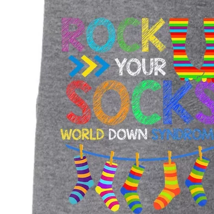 Rock Your Socks Down Syndrome Awareness Teachers Doggie 3-End Fleece Hoodie