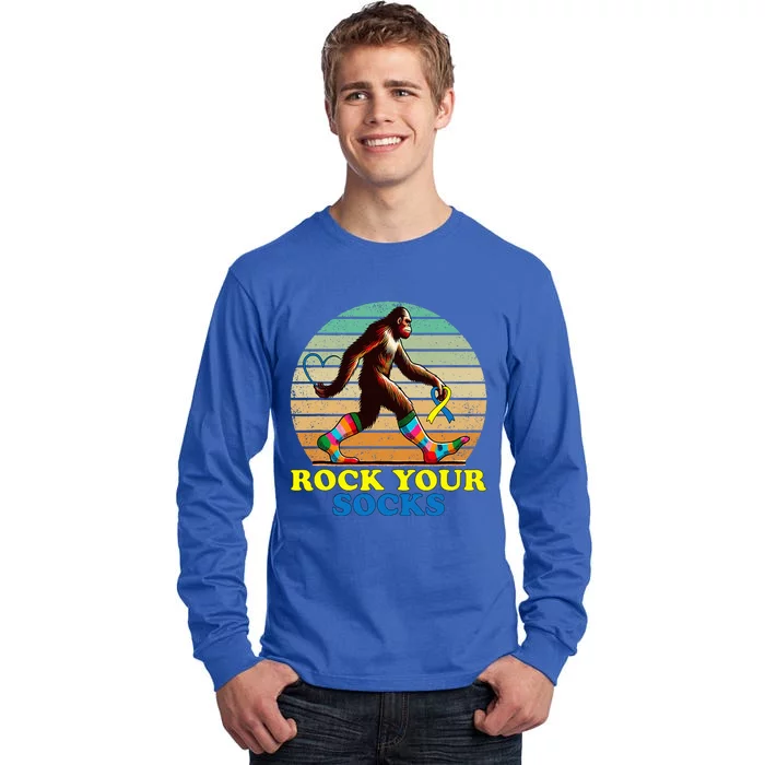 Rock Your Socks Awareness Sasquatch Tall Long Sleeve T-Shirt