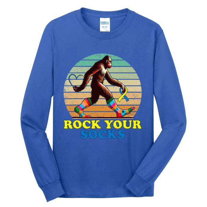 Rock Your Socks Awareness Sasquatch Tall Long Sleeve T-Shirt