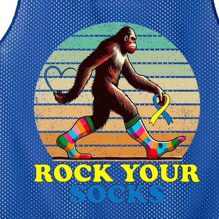 Rock Your Socks Awareness Sasquatch Mesh Reversible Basketball Jersey Tank