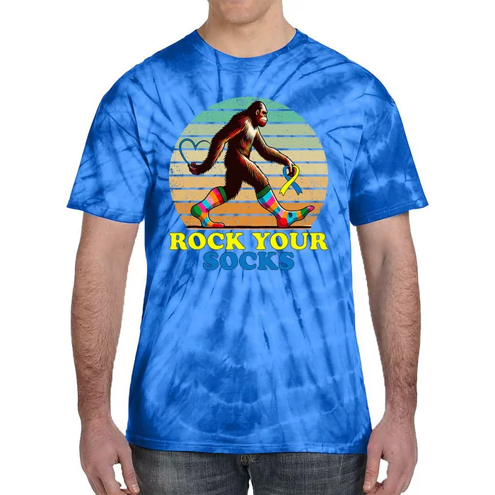 Rock Your Socks Awareness Sasquatch Tie-Dye T-Shirt