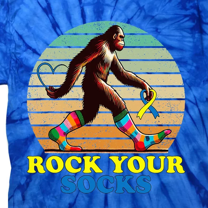 Rock Your Socks Awareness Sasquatch Tie-Dye T-Shirt