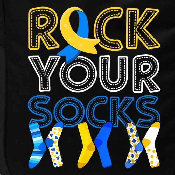 Rock Your Socks Down Syndrome Awareness Impact Tech Backpack