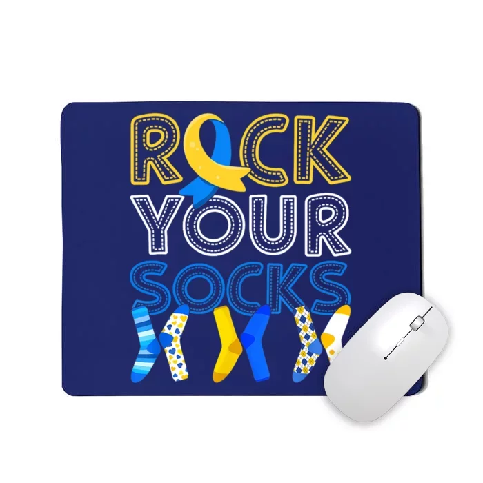 Rock Your Socks Down Syndrome Awareness Mousepad