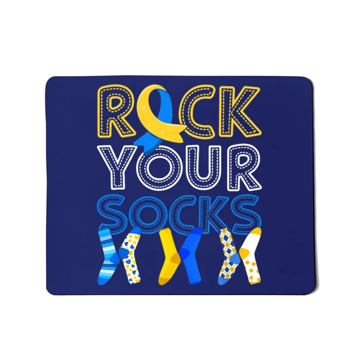 Rock Your Socks Down Syndrome Awareness Mousepad