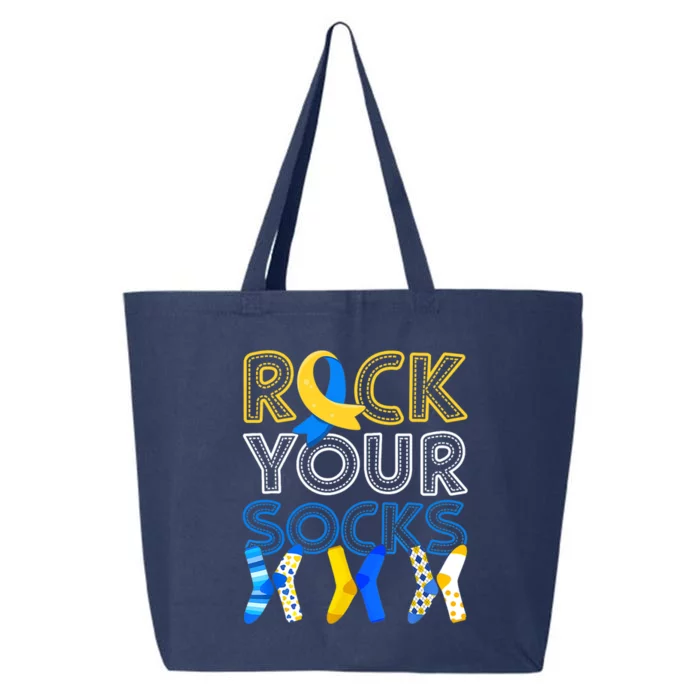 Rock Your Socks Down Syndrome Awareness 25L Jumbo Tote