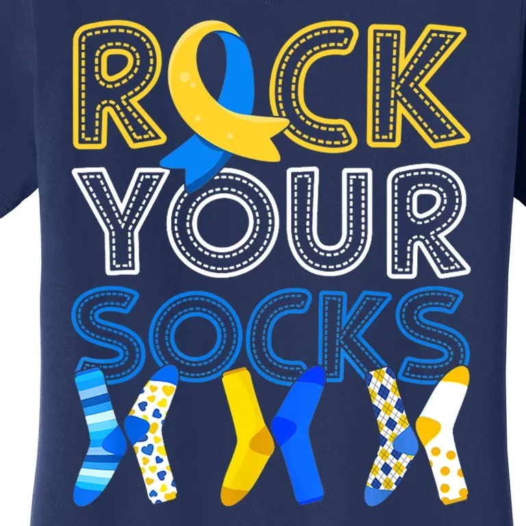 Rock Your Socks Down Syndrome Awareness Women's T-Shirt