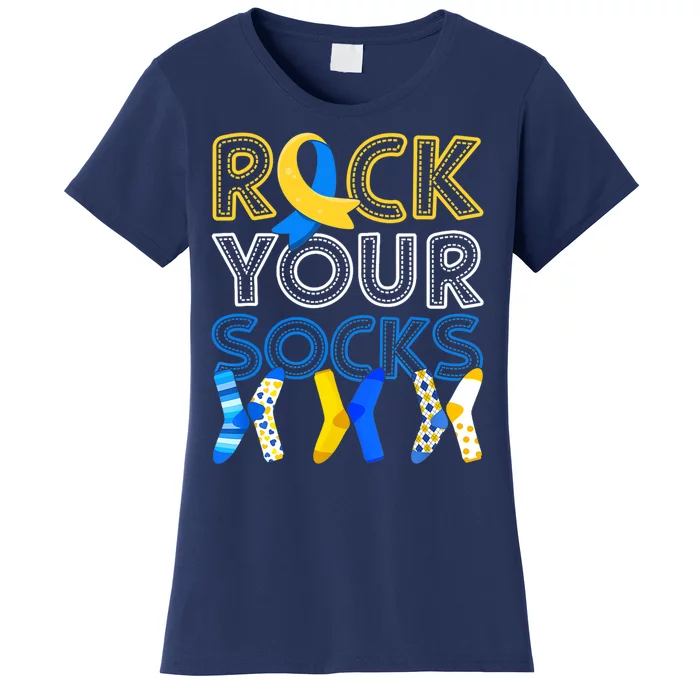 Rock Your Socks Down Syndrome Awareness Women's T-Shirt