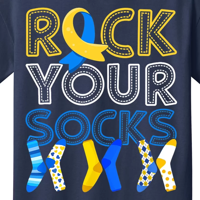 Rock Your Socks Down Syndrome Awareness Kids T-Shirt