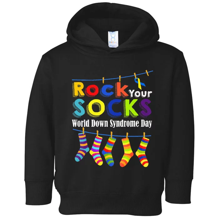 Rock Your Socks Cute 321 Trisomy 21 World Down Syndrome Day Toddler Hoodie