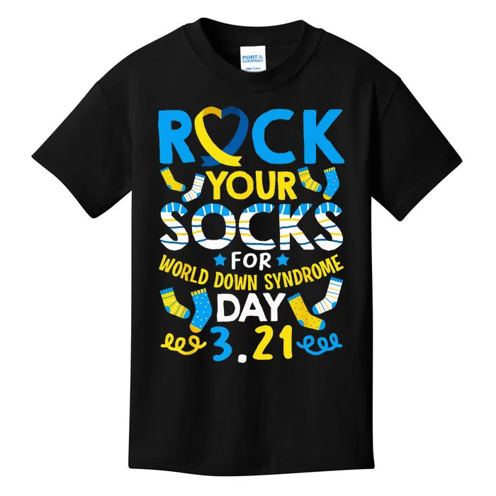 Rock Your Socks Down Syndrome Day Awareness Kids T-Shirt