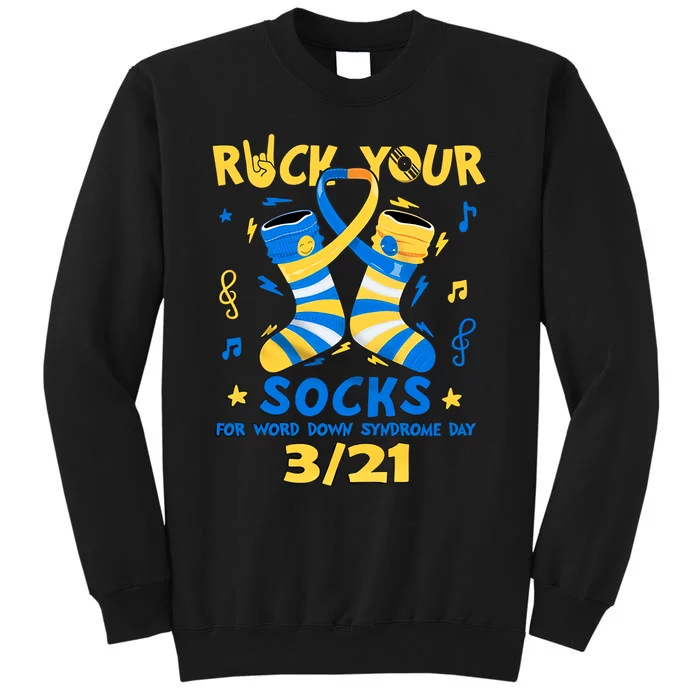 Rock Your Socks For World Down Syndrome Day March 21 Blue And Yellow Trisomy 21 Sweatshirt