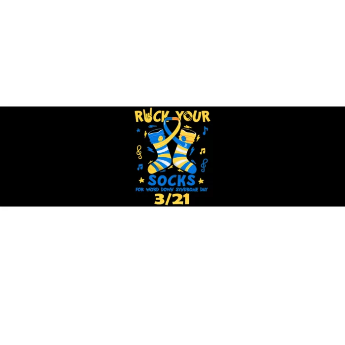 Rock Your Socks For World Down Syndrome Day March 21 Blue And Yellow Trisomy 21 Bumper Sticker