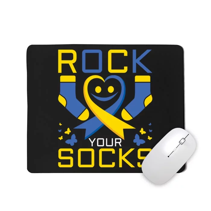 Rock Your Socks Gift For Down Syndrome Awareness Mousepad