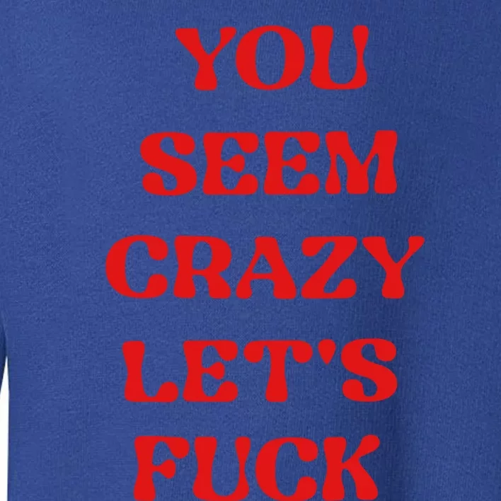 Rockstar You Seem Crazy LetS Fuck Toddler Sweatshirt