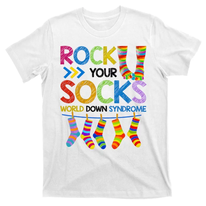 Rock Your Socks World Down Syndrome Awareness T-Shirt