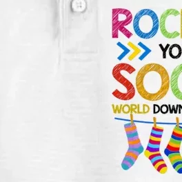 Rock Your Socks World Down Syndrome Awareness Dry Zone Grid Performance Polo