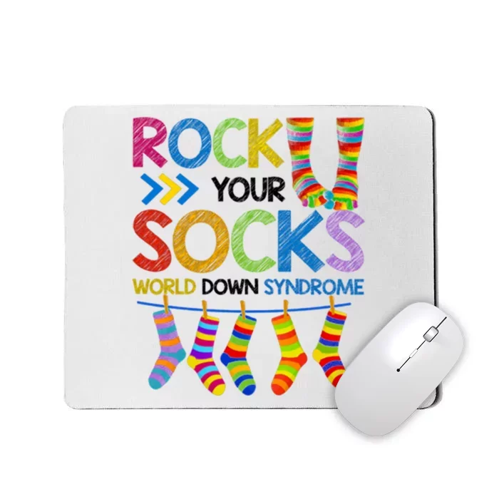 Rock Your Socks World Down Syndrome Awareness Mousepad