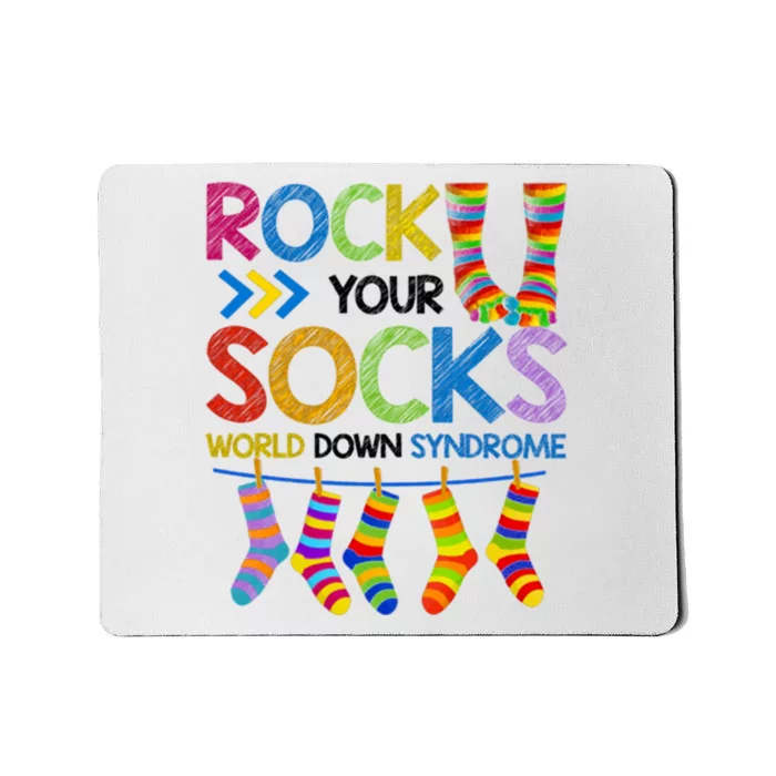 Rock Your Socks World Down Syndrome Awareness Mousepad