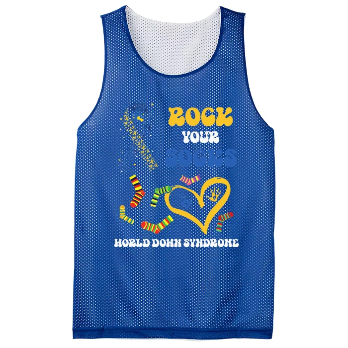 Rock Your Socks T21 Man Down Syndrome Awareness Mesh Reversible Basketball Jersey Tank