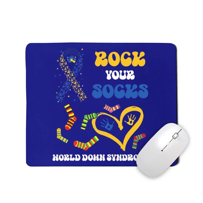 Rock Your Socks T21 Man Down Syndrome Awareness Mousepad