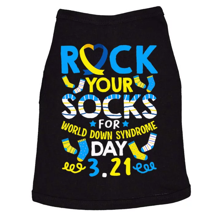 Rock Your Socks Down Syndrome Day Awareness Doggie Tank