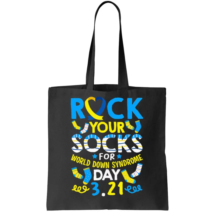 Rock Your Socks Down Syndrome Day Awareness Tote Bag